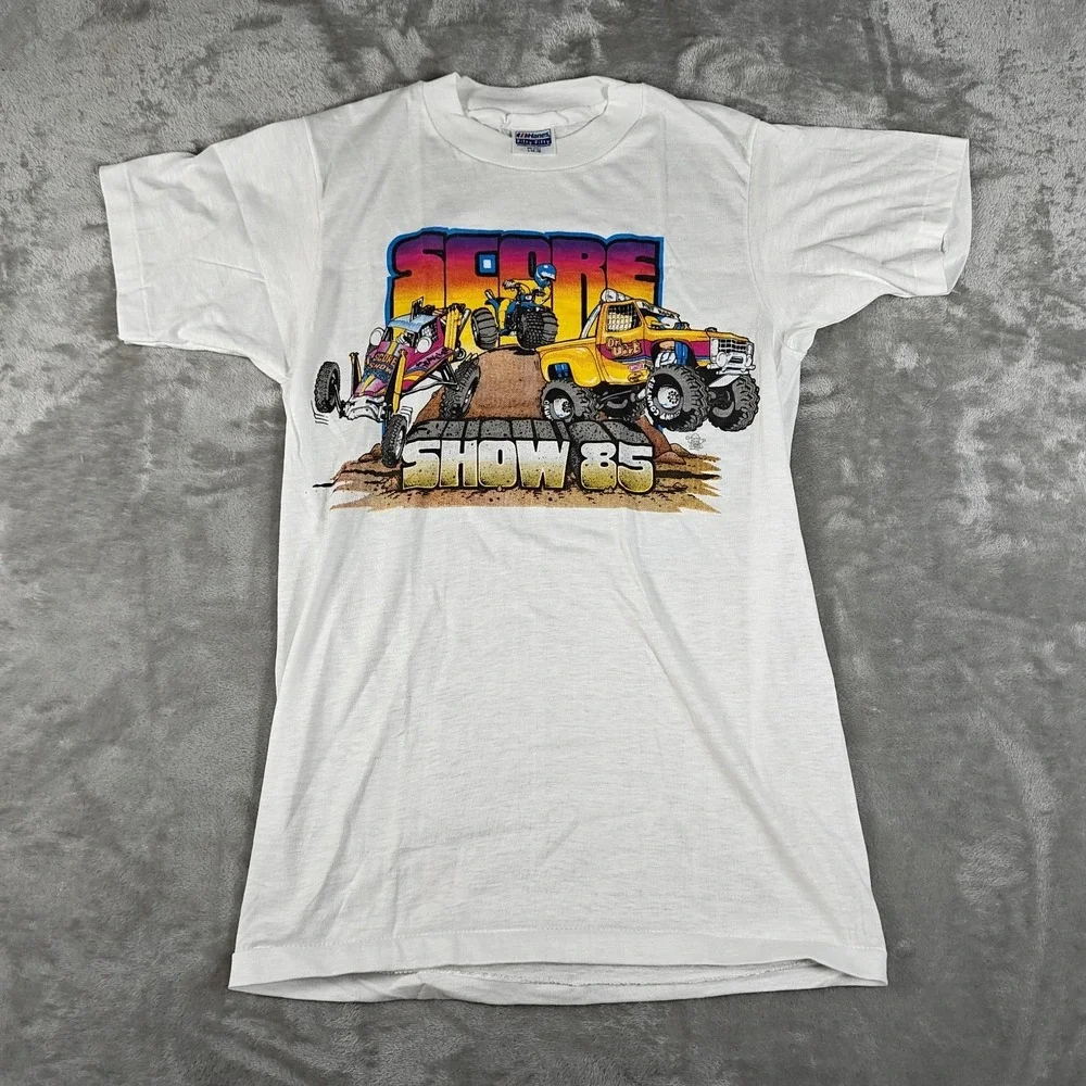 Vintage Score Show 85 Shirt Boys Large‎ Car Truck Racing Single Stitch USA New